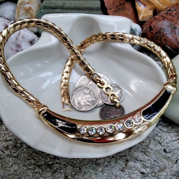1980's Christian Dior Signed Collar Necklace - Picture 1 of 10